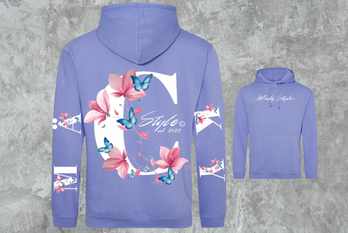 Mäcky Flower Hoodie Unisex Backprint