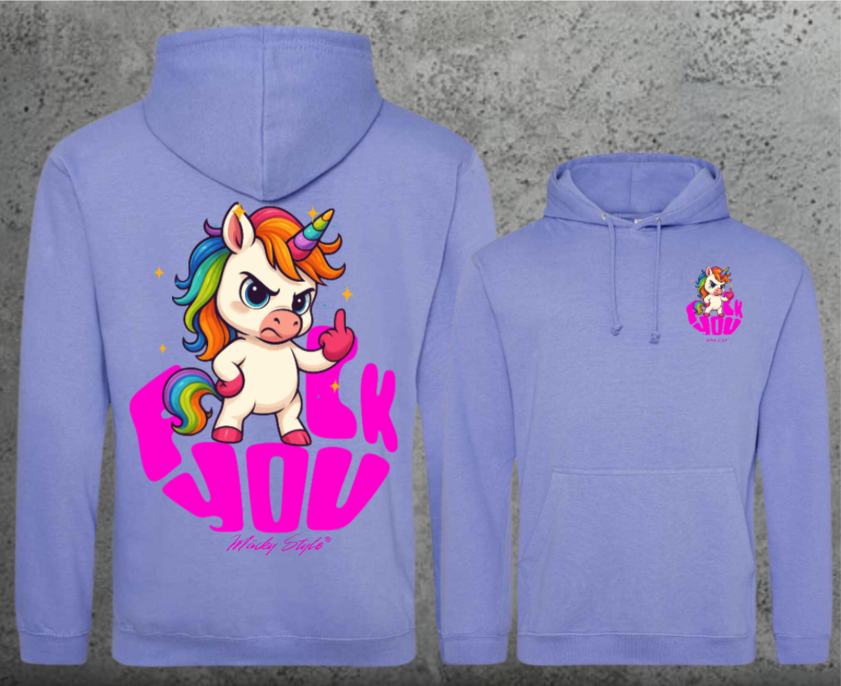 FuckYou Einhorn Hoodie Unisex Backprint