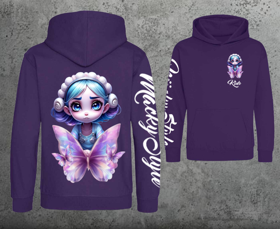 Butterfly-Fee Kids Hoodie Unisex