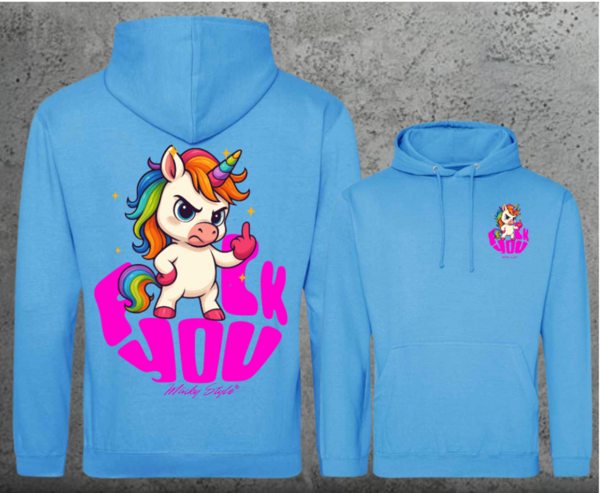 FuckYou Einhorn Hoodie Unisex Backprint