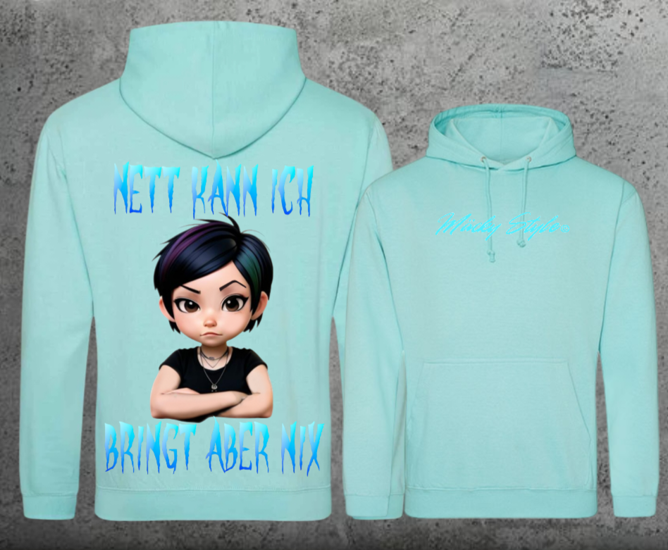 Nett kann ich Hoodie Unisex Backprint
