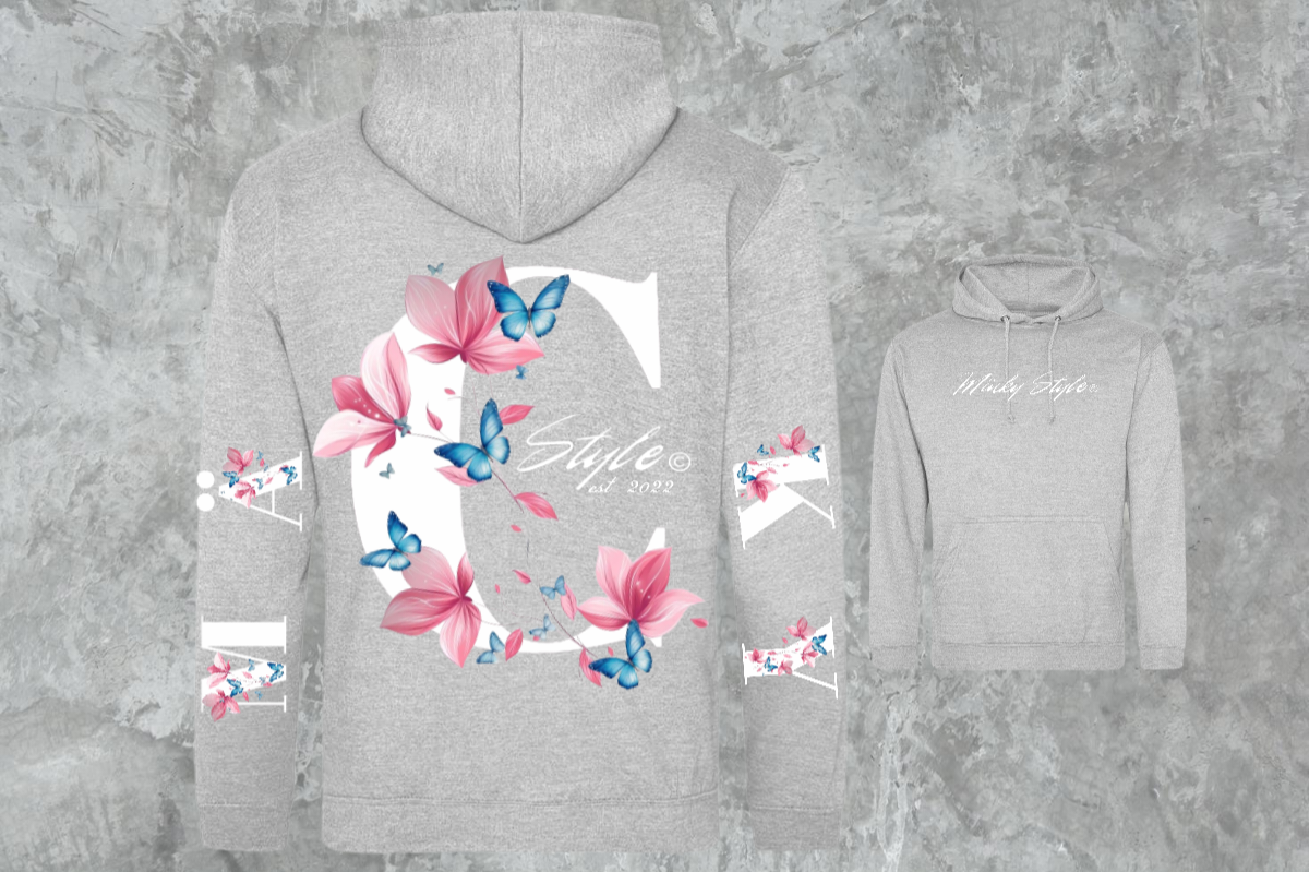Mäcky Flower Hoodie Unisex Backprint