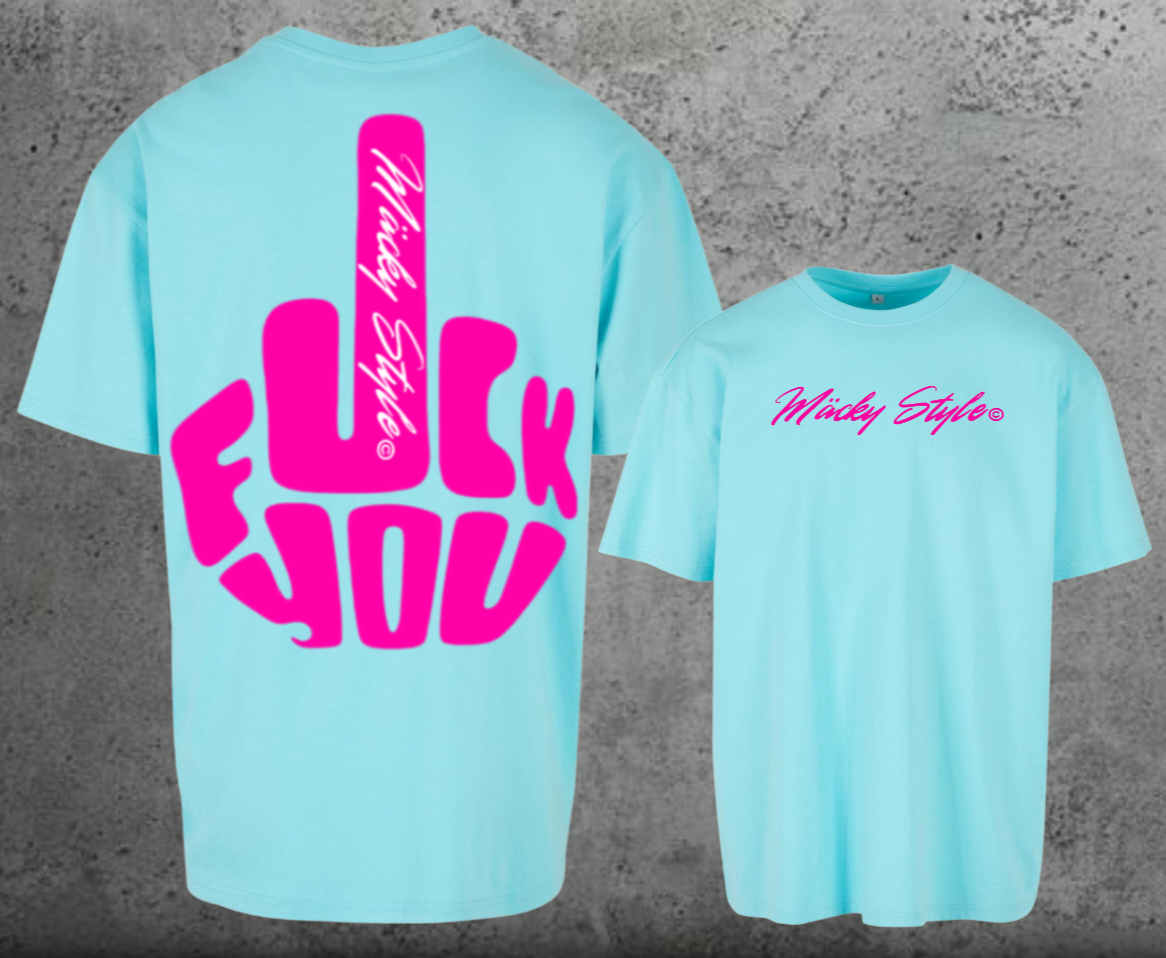 FuckYou MĂ€ckyStyles Pink Oversize Shirt Backprint