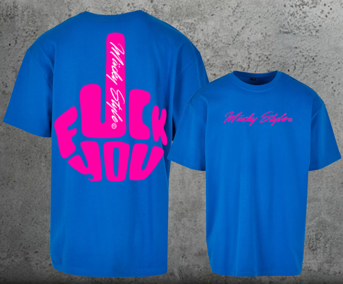 FuckYou MĂ€ckyStyles Pink Oversize Shirt Backprint