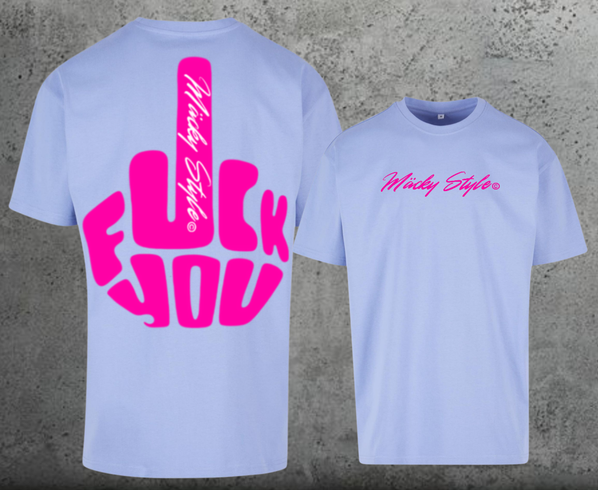 FuckYou MĂ€ckyStyles Pink Oversize Shirt Backprint