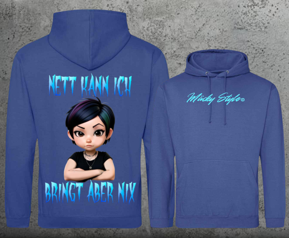 Nett kann ich Hoodie Unisex Backprint