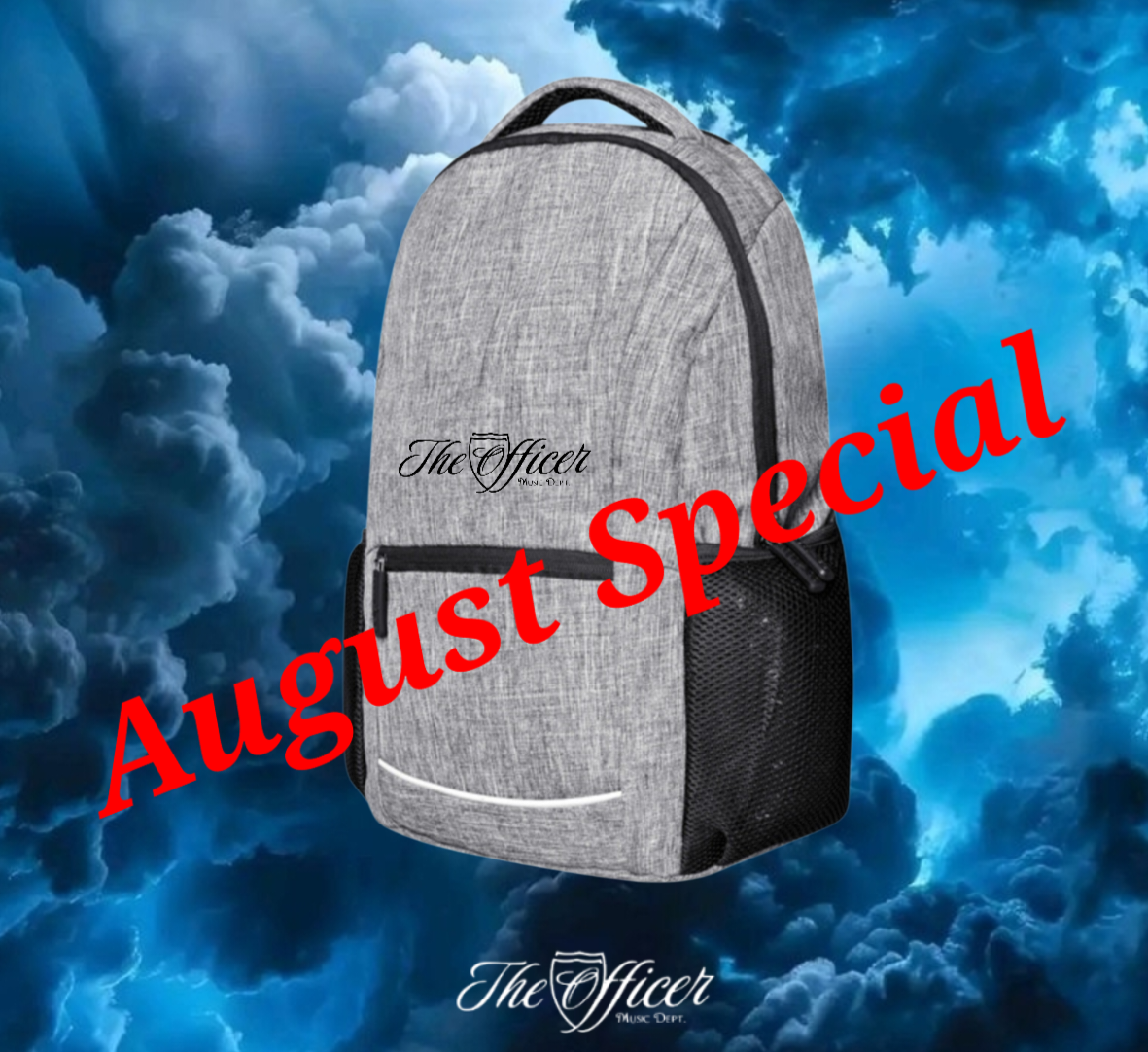 The Officer Rucksack Grey-Melange Design