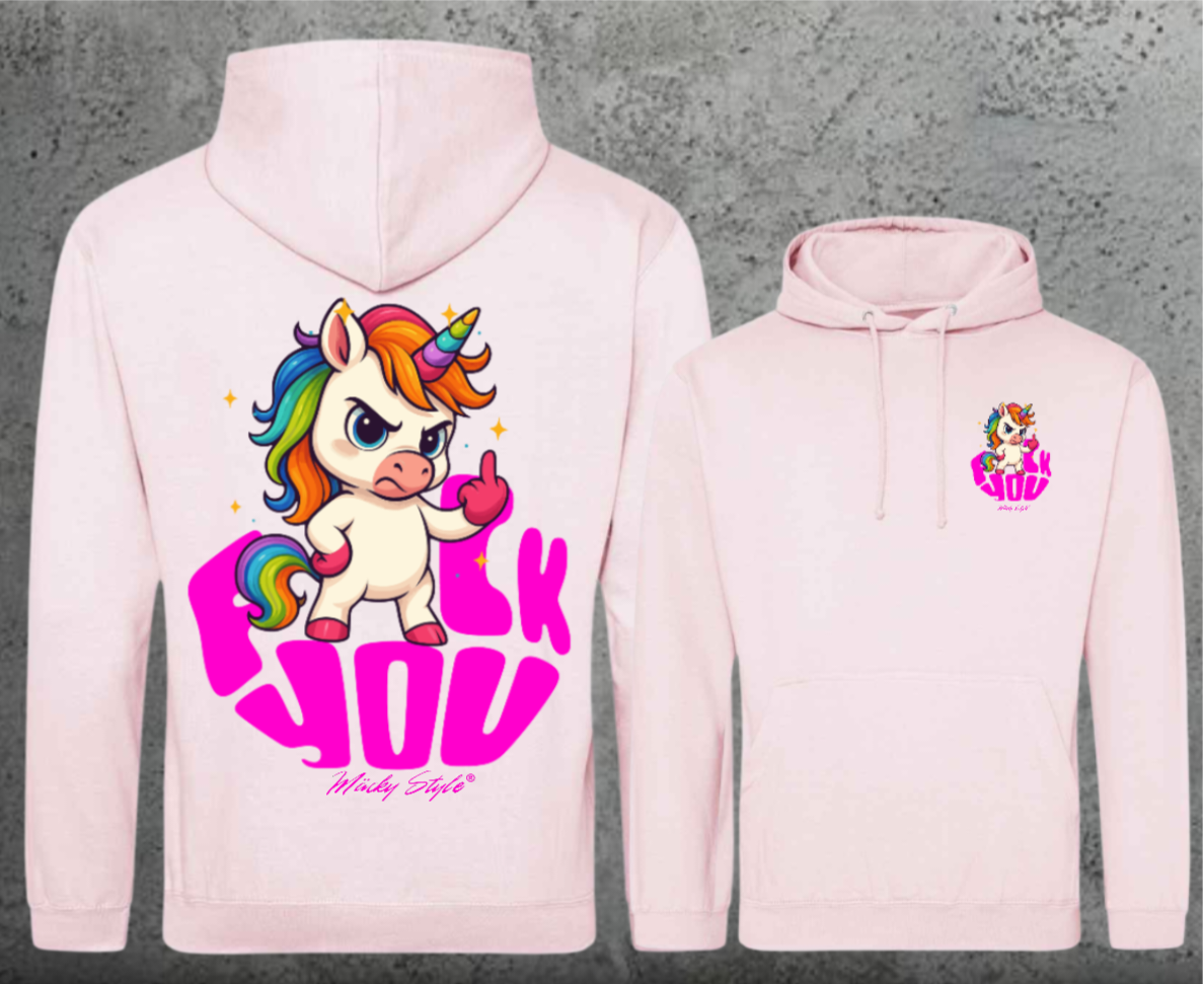 FuckYou Einhorn Hoodie Unisex Backprint