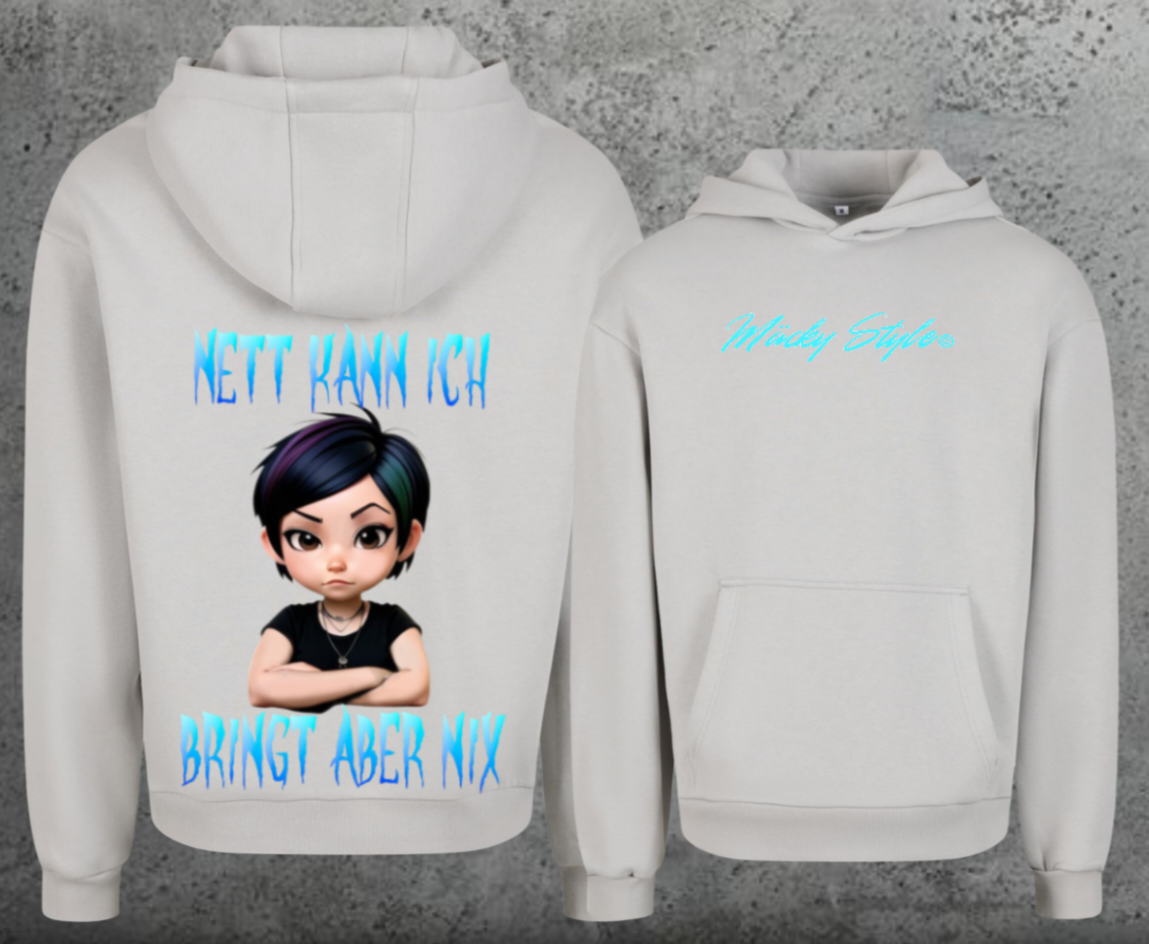 Nett kann ich Hoodie Soft Backprint