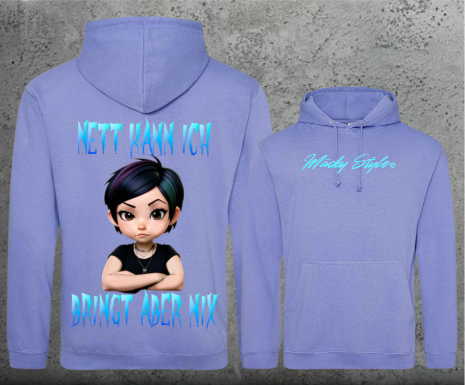 Nett kann ich Hoodie Unisex Backprint