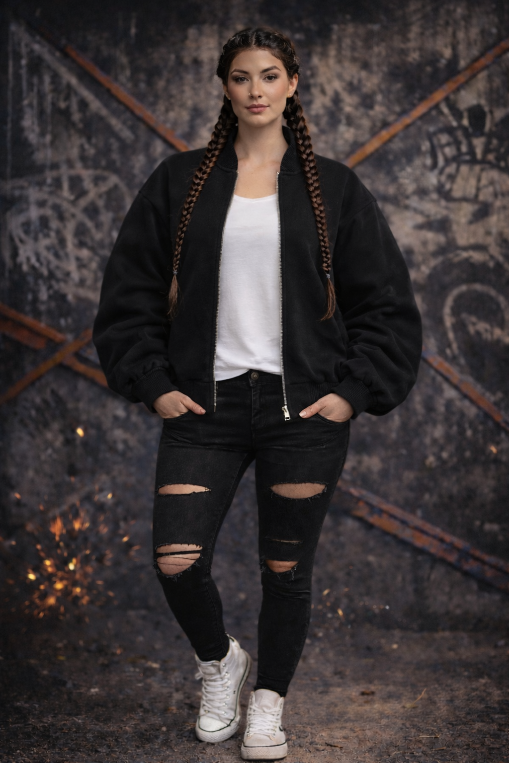 Oversize-Bomberjacke „Soft Touch“