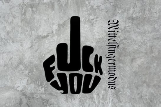 FuckYou - Mittelfingermodus Schwarz