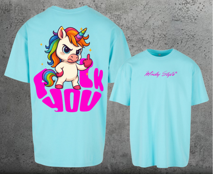 FuckYou Einhorn Oversize Shirt Backprint Unisex