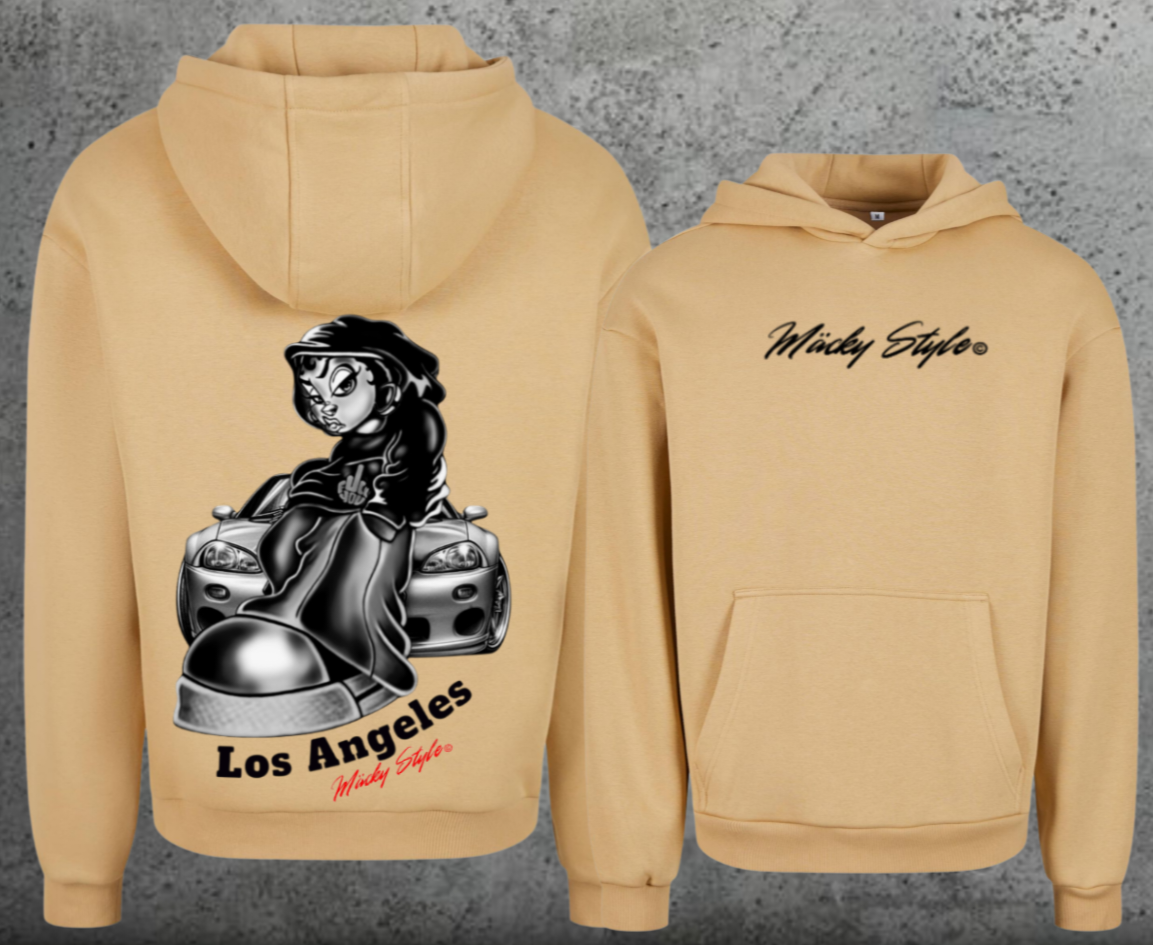 LA cool Hoodie Soft Backprint