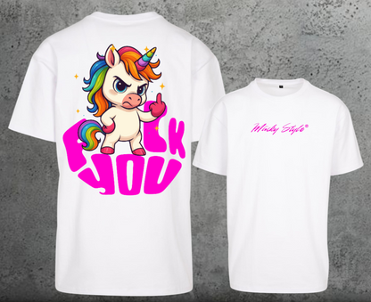 FuckYou Einhorn Oversize Shirt Backprint Unisex