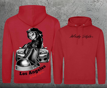 LA cool hoodie unisex backprint