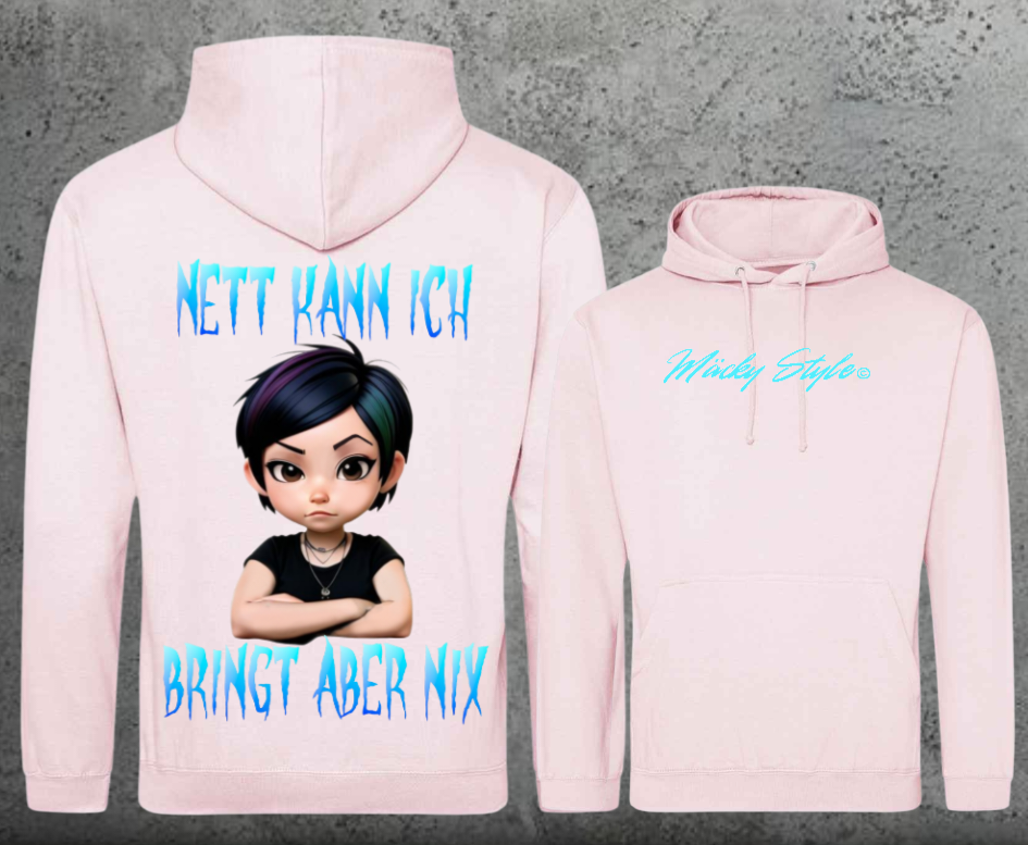 Nett kann ich Hoodie Unisex Backprint
