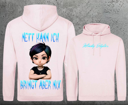 Nice I can Hoodie Unisex Backprint