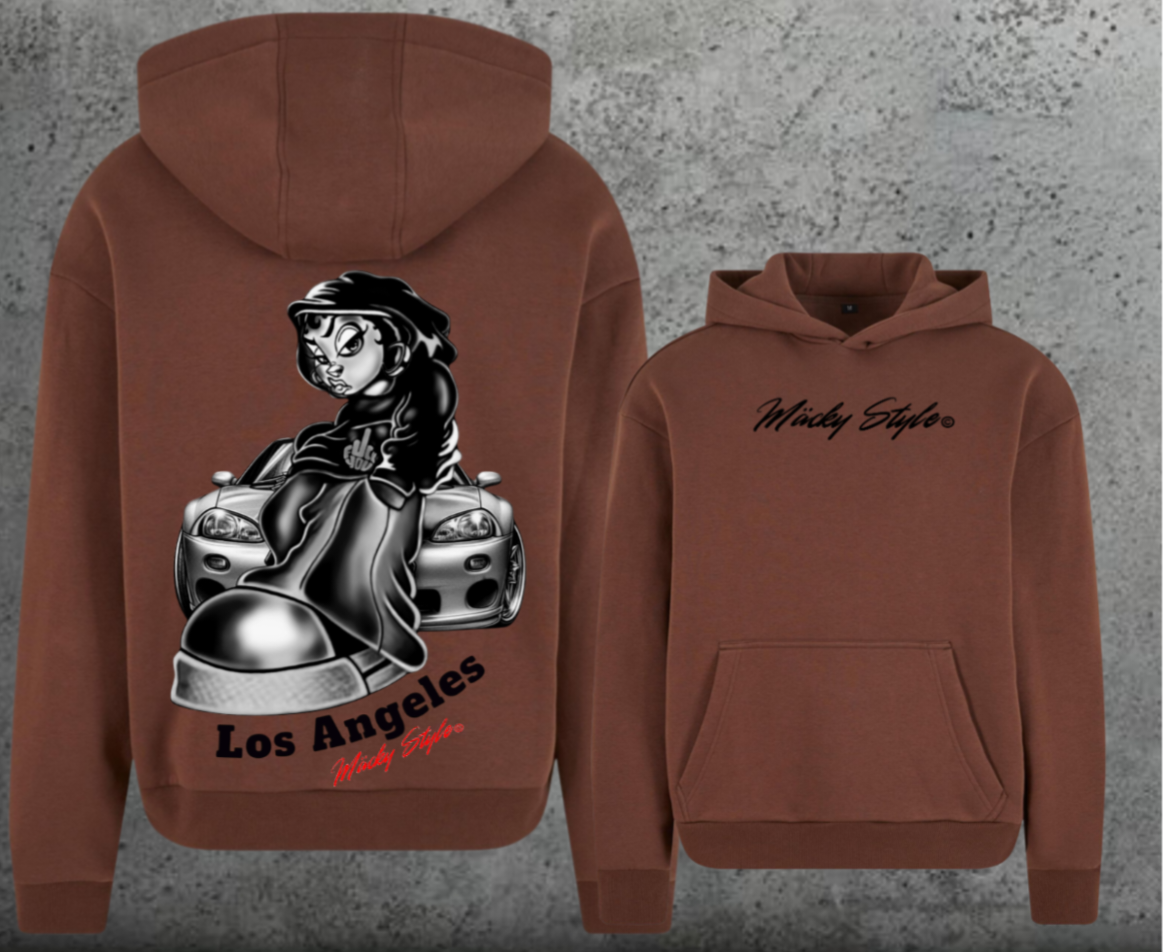 LA cool Hoodie Soft Backprint