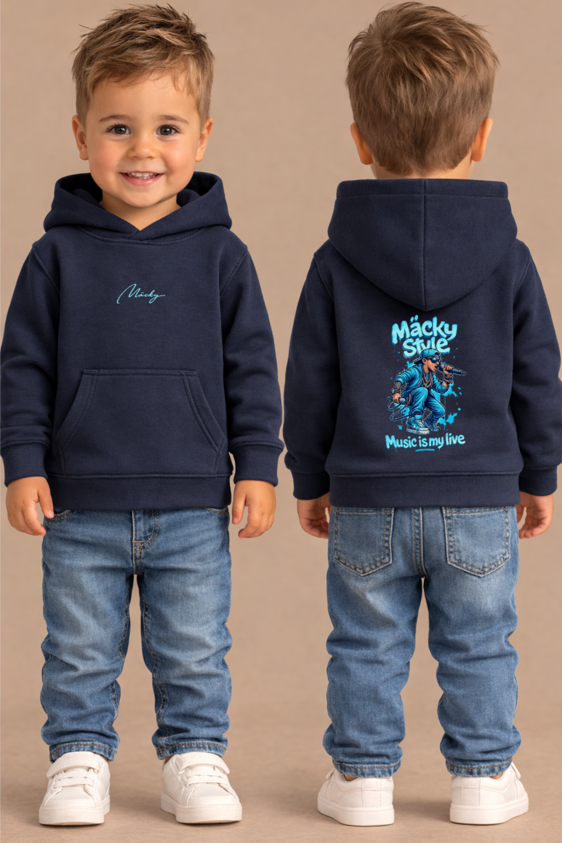 Felpa con cappuccio unisex MUSTER per bambini 