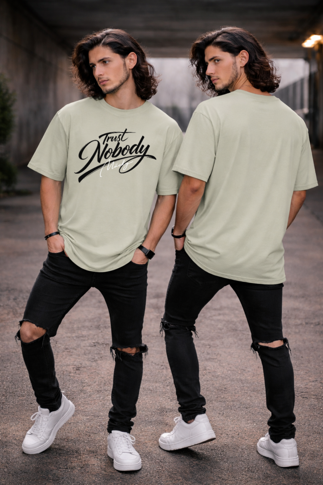 Trust Nobody Oversize Shirt Frontprint Unisex