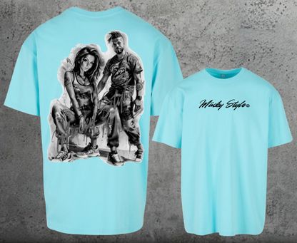 The Macher Black/White Oversize Shirt Backprint