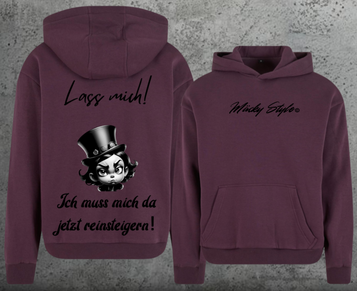 Lass mich Hoodie Soft Backprint