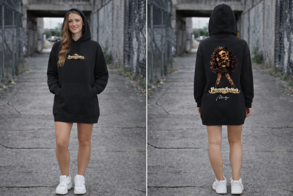 Prinzessin Arschloch Hoodie Dress