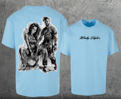 The Macher Black/White Oversize Shirt Backprint