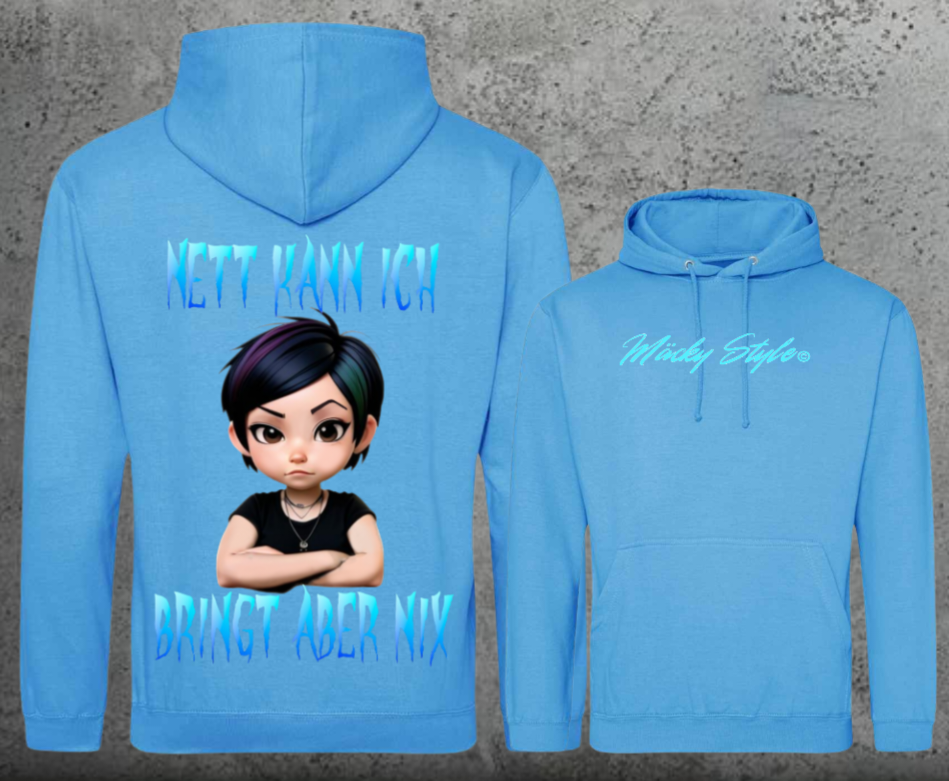 Nett kann ich Hoodie Unisex Backprint