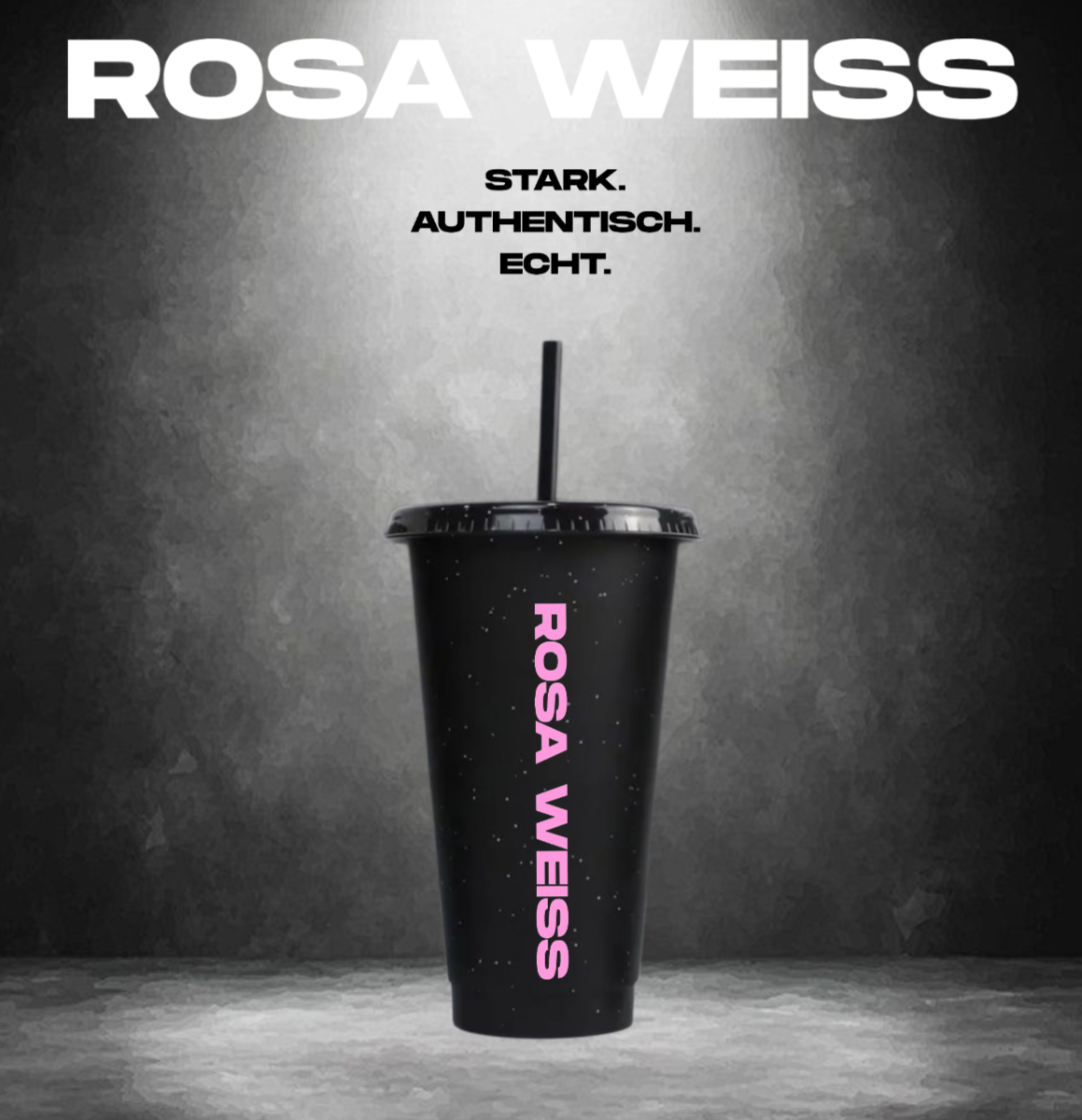 ROSA WEISS Mehrweg Dekobecher