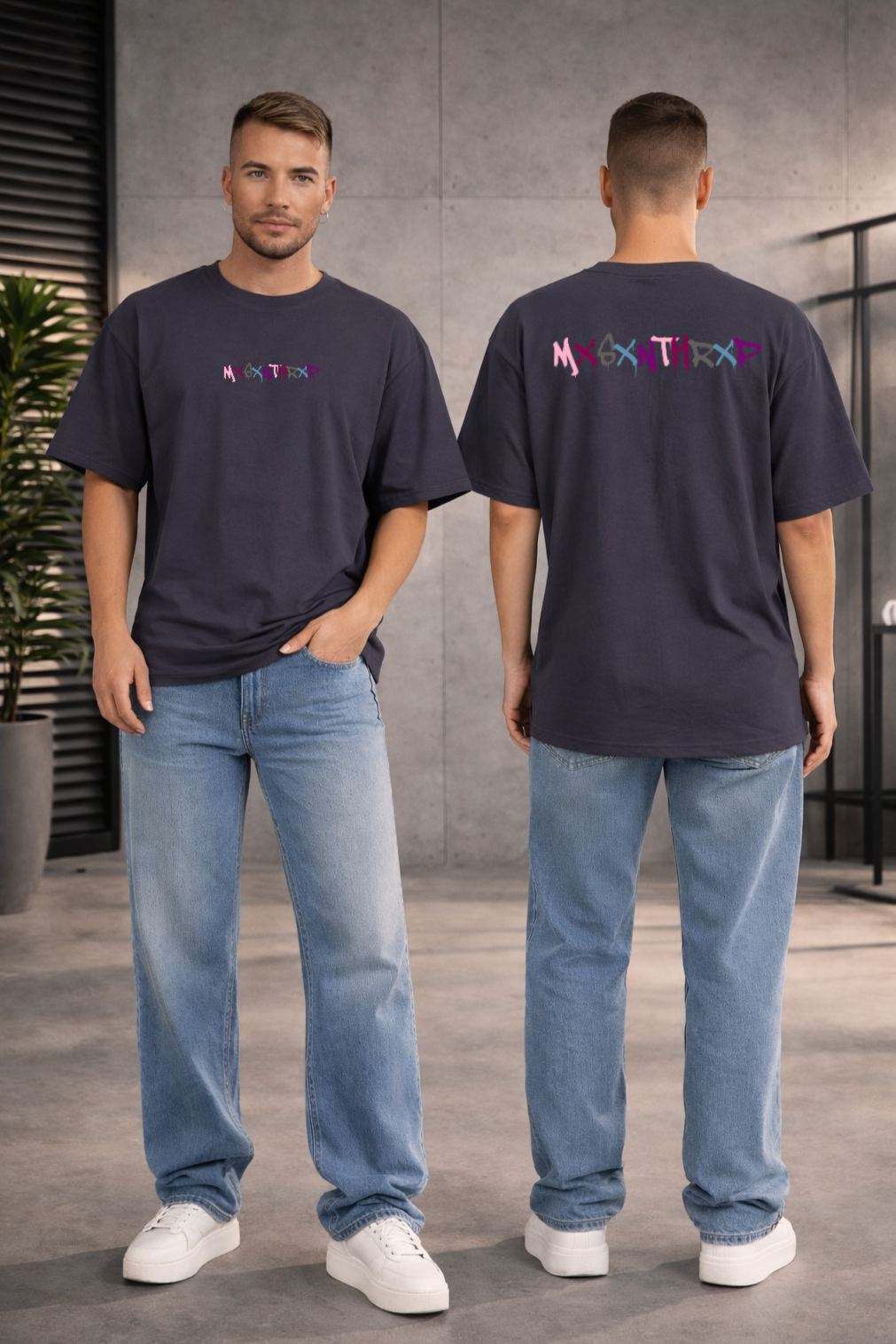 MXSXNTHRXP Color Oversize Shirt Backprint Unisex