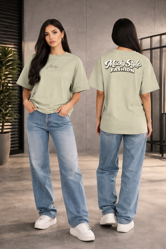 Camicia oversize con stampa sul retro 