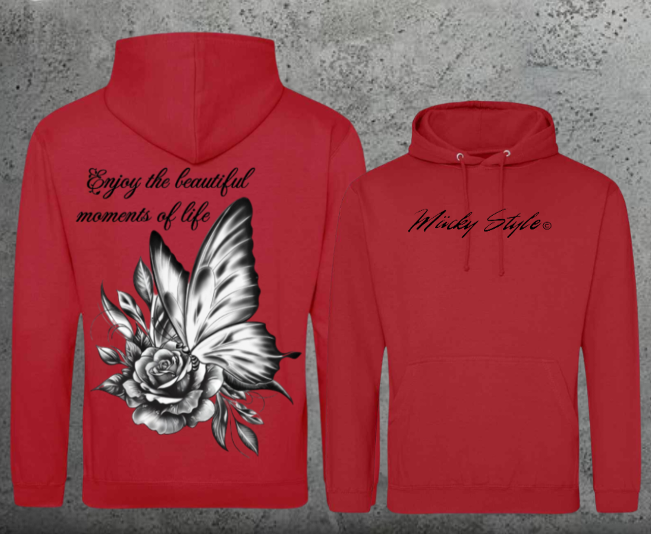 Butterfly Hoodie Unisex Backprint