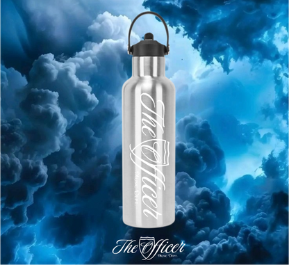 The Officer Schriftzug Dekorative Alu-Trinkflasche