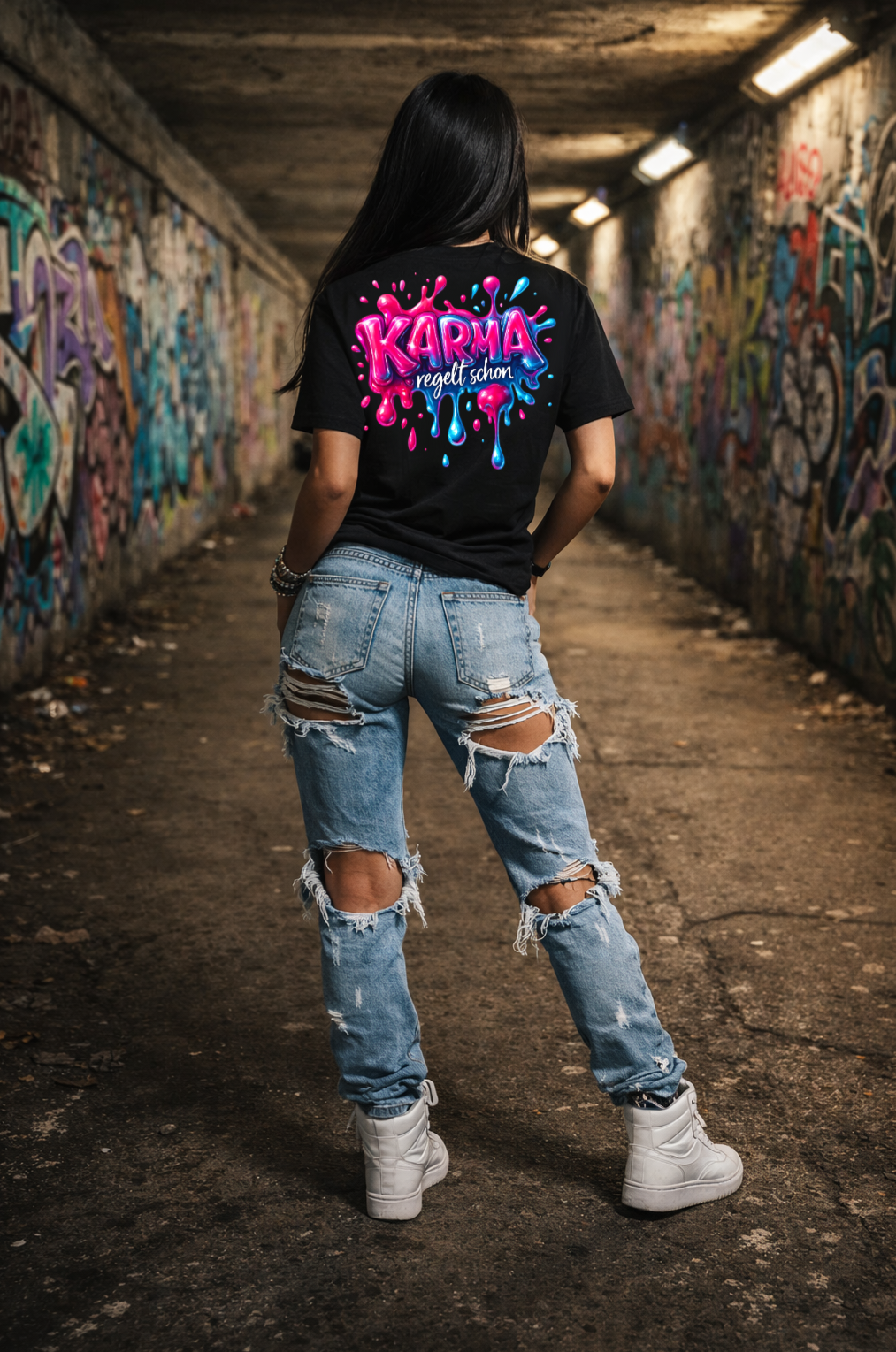 Karma regelt schon Oversize Shirt Backprint Unisex