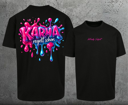 Karma regelt schon Oversize Shirt Backprint Unisex