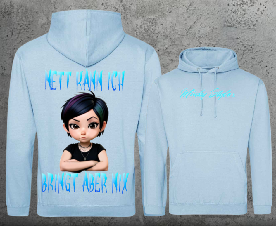 Nett kann ich Hoodie Unisex Backprint