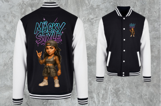 Streetstyle Woman College Jacke Back/Frontprint