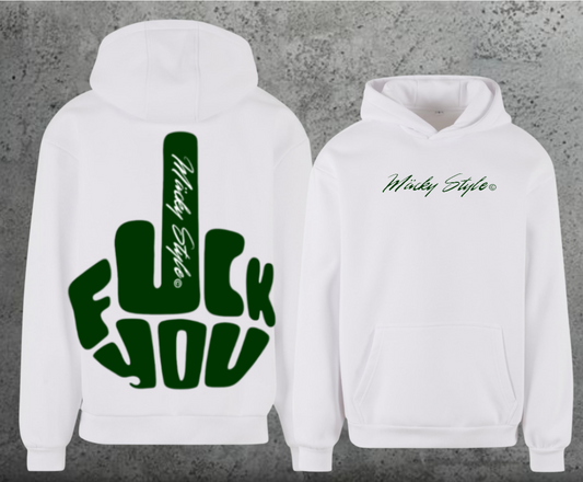 FuckYou MäckyStyle Grün Hoodie Soft Backprint