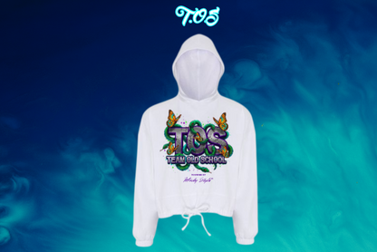 T.O.S. - Gift & Freiheit Cropped Oversize Hoodie Woman