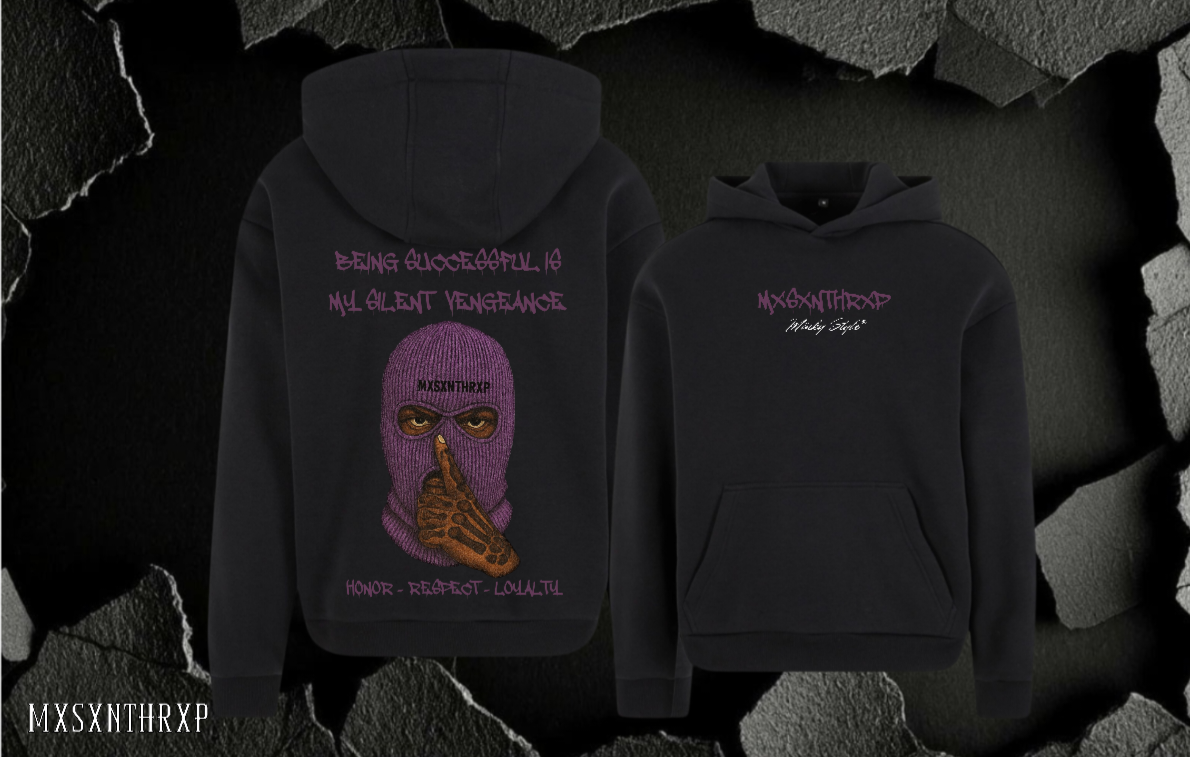 Sturmmaske Hoodie Soft Backprint Unisex