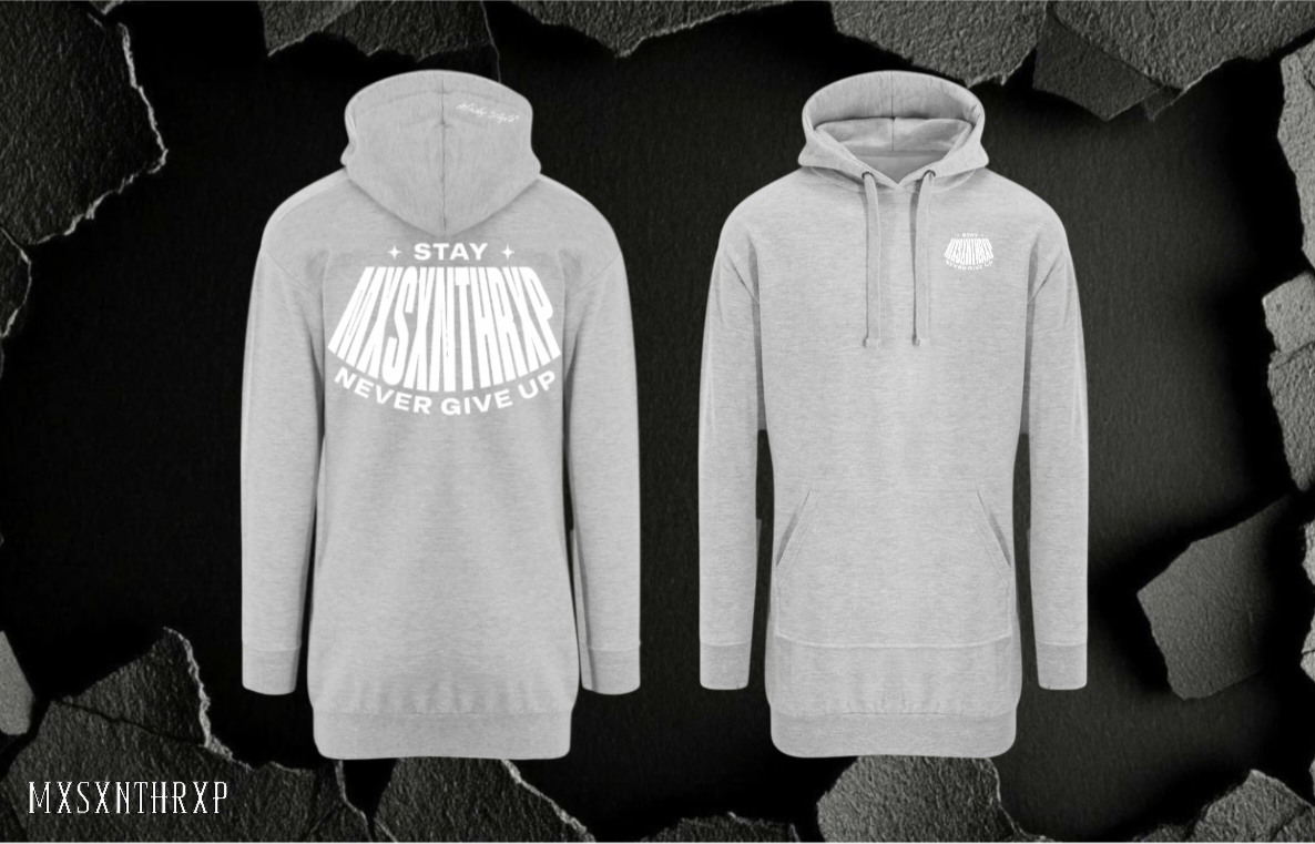 STAY NEVER GIVE UP Hoodie Dress