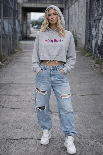 MXSXNTHRXP Color Cropped Oversize Hoodie Woman