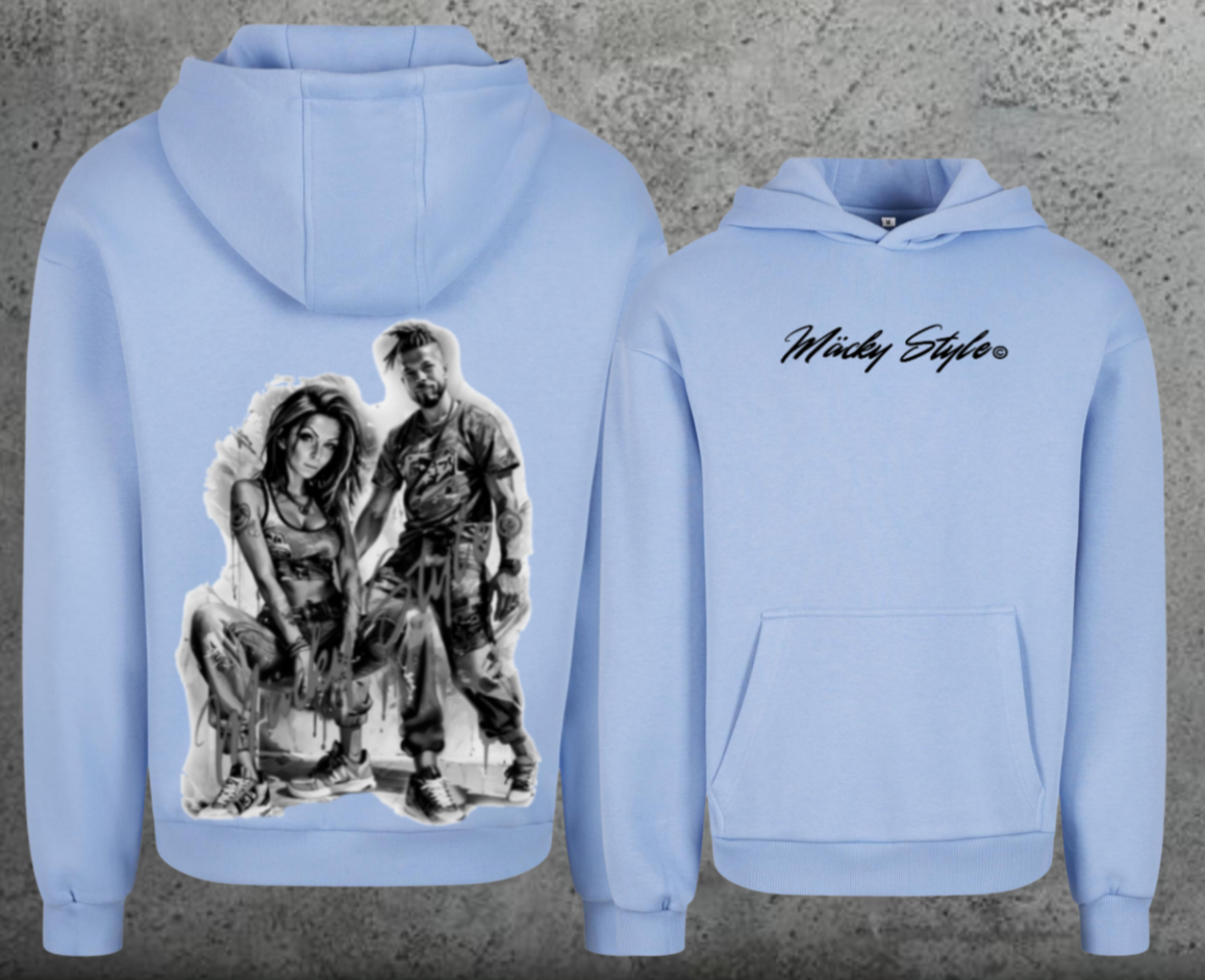 Die Macher Schwarz/Weiss Hoodie Soft Backprint