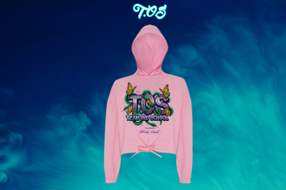 T.O.S. - Gift & Freiheit Cropped Oversize Hoodie Woman