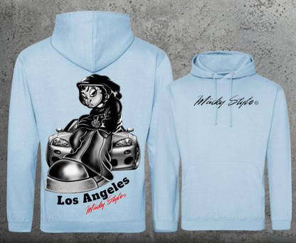 LA cool hoodie unisex backprint