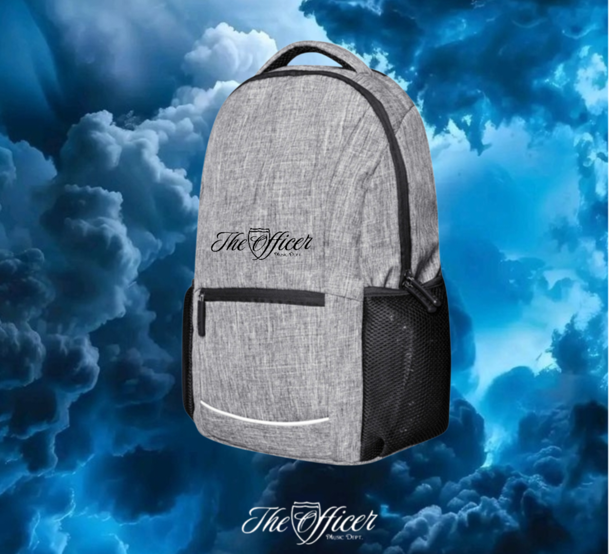 The Officer Rucksack Grey-Melange Design