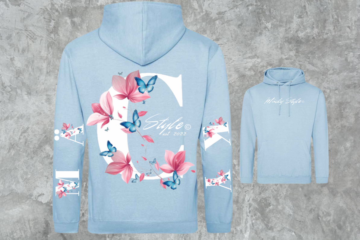 Mäcky Flower Hoodie Unisex Backprint