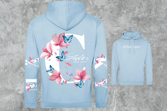 Mäcky Flower Hoodie Unisex Backprint